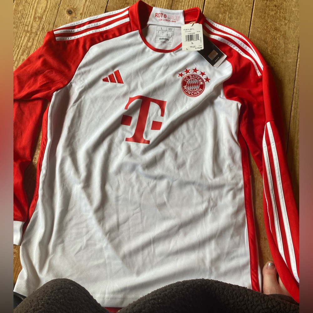 Adidas Bayern Munich Red and White Jersey - Picture 2 of 5